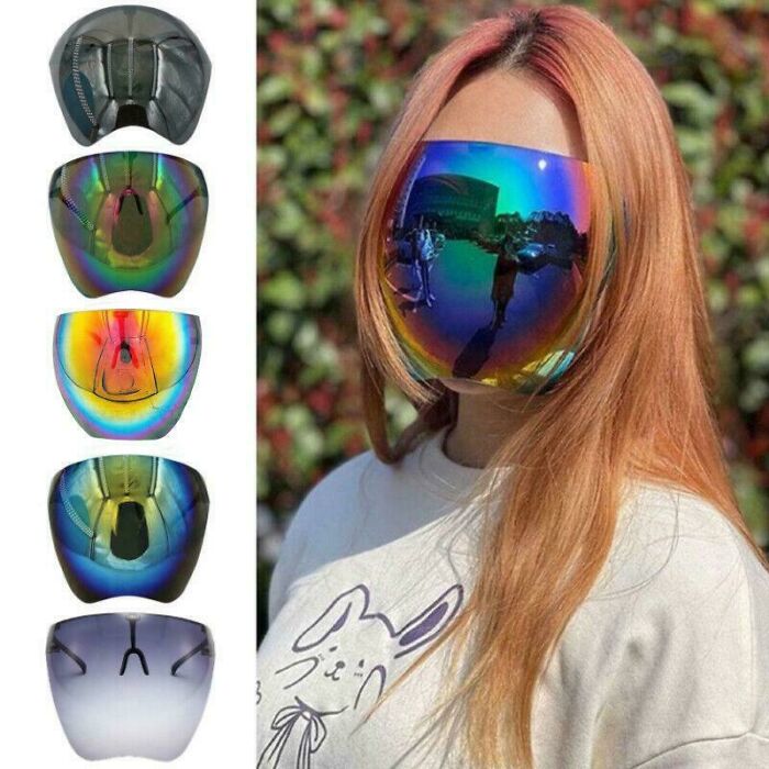 Sunglasses, Mask, AND Face Shield: Fashion Overload