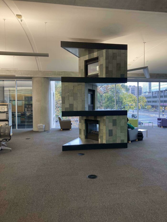 Triple Decker Fireplace: Because One Fireplace Is Boring