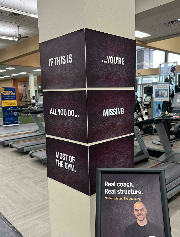 Gym Ad That’s Trying Really Hard