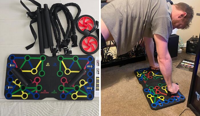 For The Dad Who Thinks Push-Ups On The Floor Count As A Workout, This Push-Up Board Is A Game Changer