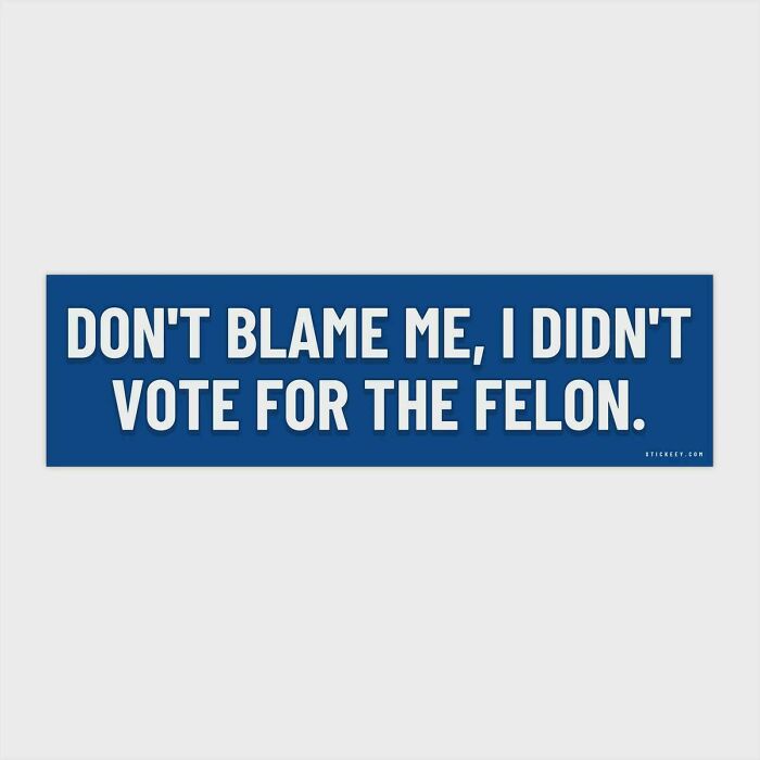 I Didn’t Vote For The Felon—Sticker Confession