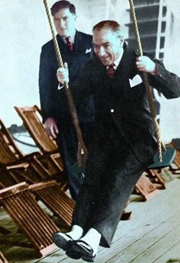 Atatürk Taking a Break on a Swing—Just Like Us