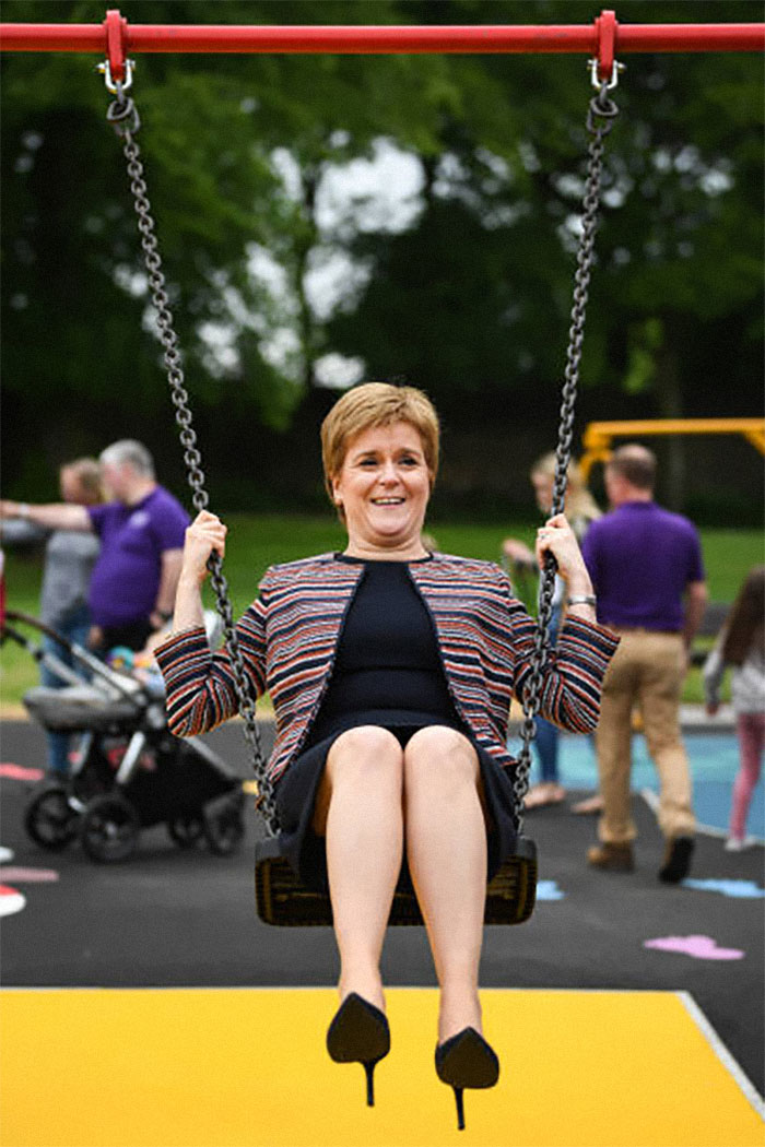 Nicola Sturgeon Looking Fierce and Friendly