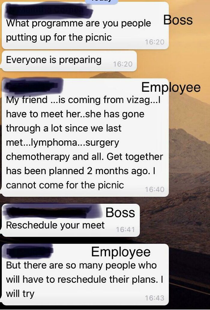 Boss Forces Employee To Attend Sunday Picnic (Because Why Not?)