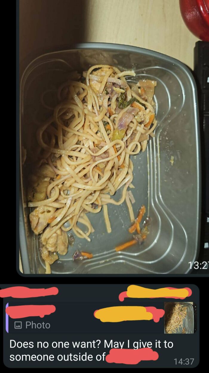Boss Shares Half-Eaten Leftovers In Group Chat (Warning: Kinda Gross)