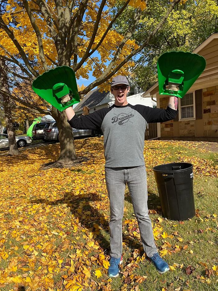 Leaf Scoops Are Basically The Superheroes Of Yard Work — Making Raking Leaves Somehow Fun