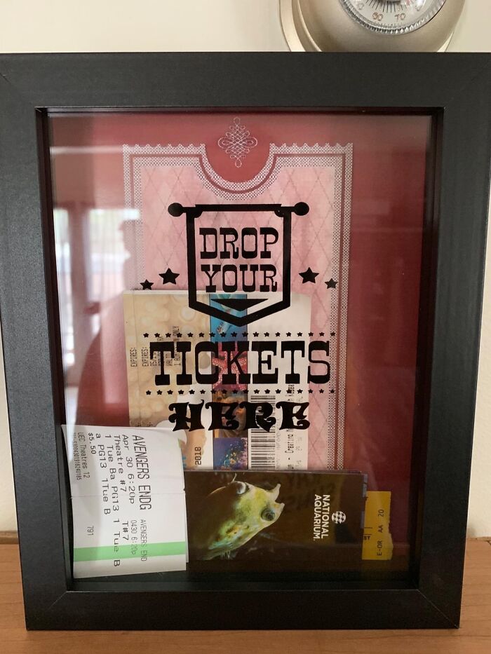 At Last! A Ticket Shadow Box That Turns Dad’s Stash Of Memories Into Wall-Worthy Art