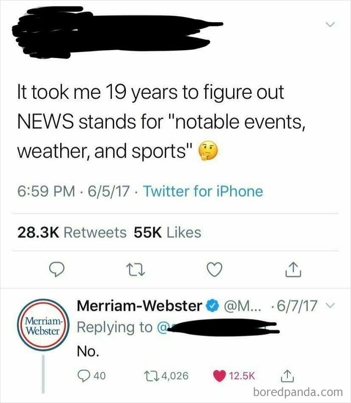 ‘News’ Doesn’t Stand For ‘Notable Events, Weather, And Sports’
