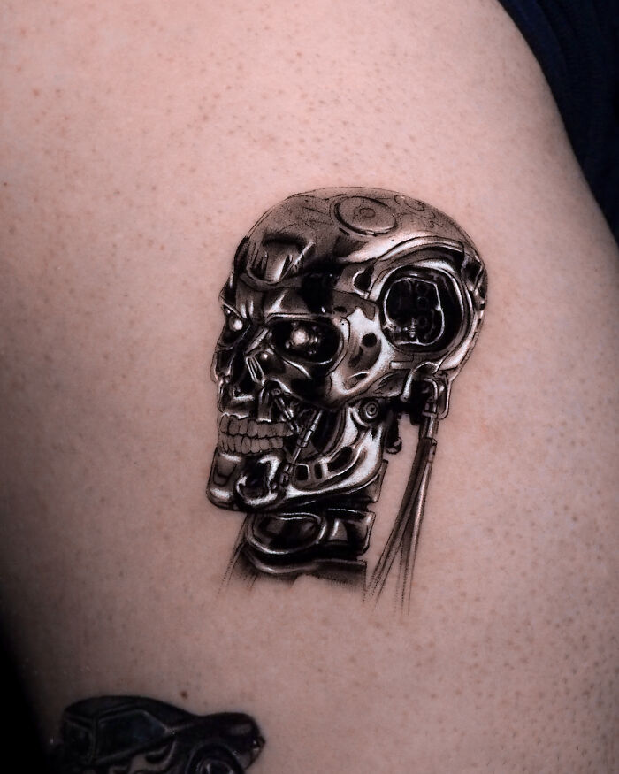 The Terminator’s Chrome Skull