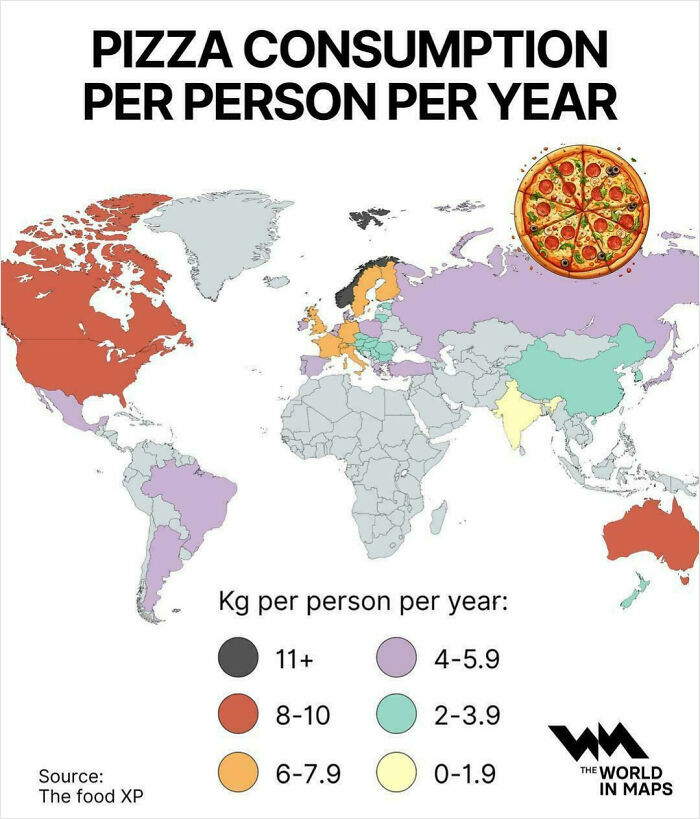 Pizza Lovers Unite: How Much Pie Does Each Country Eat?