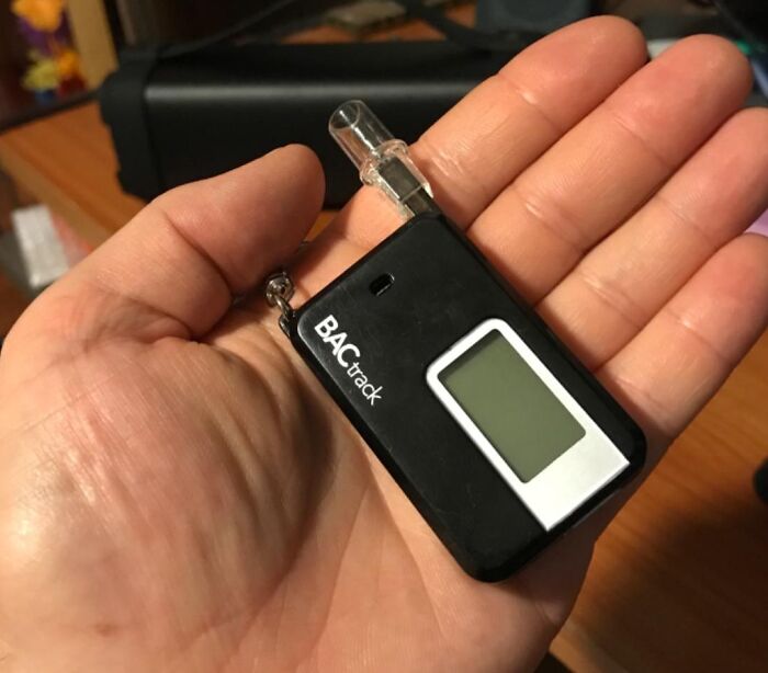 Hand Dad This Keychain Breathalyzer And Watch Him Challenge Everyone At The BBQ To a Sobriety Test
