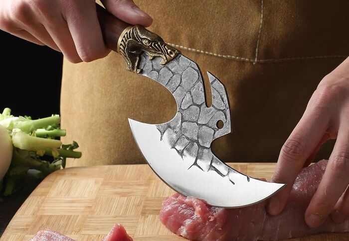 Dad’s Dramatic Kitchen Entrance Tool: The Viking Cleaver Knife