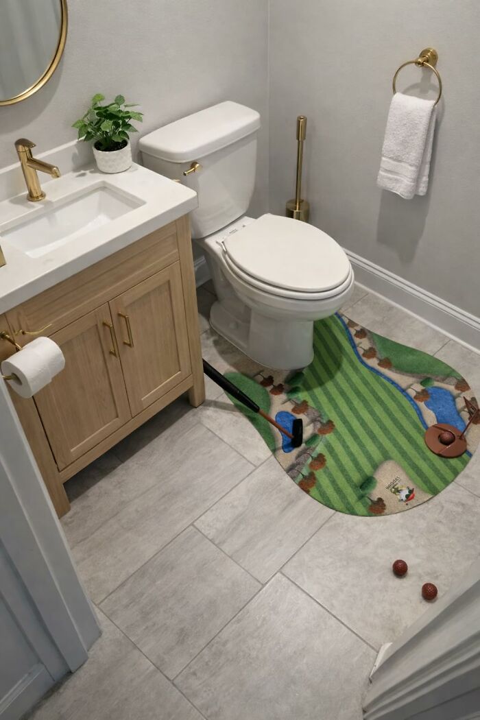 Toilet Golf Game: Because Even Bathroom Breaks Should Be Productive