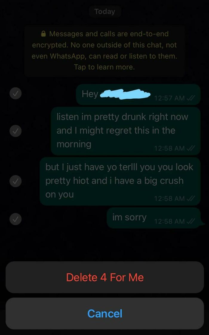 Drunk Text Fail: When WhatsApp Won't Let You Delete Your Mess