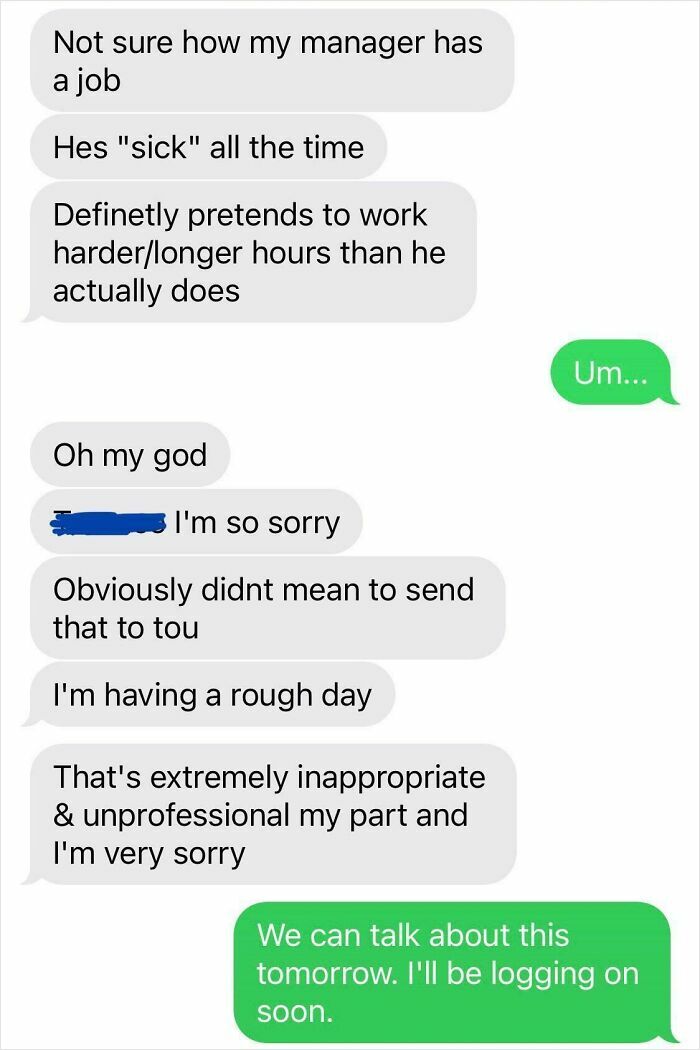New Guy Accidentally Texts His Boss Instead of His Crush. Oops!