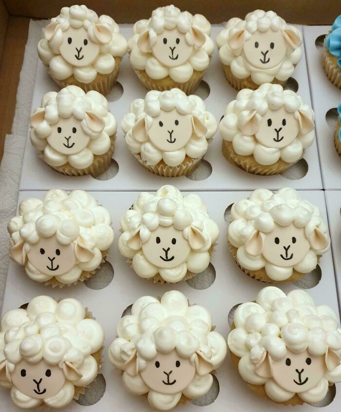 Just A Cute Little Herd Of Sheep Made Of Cake