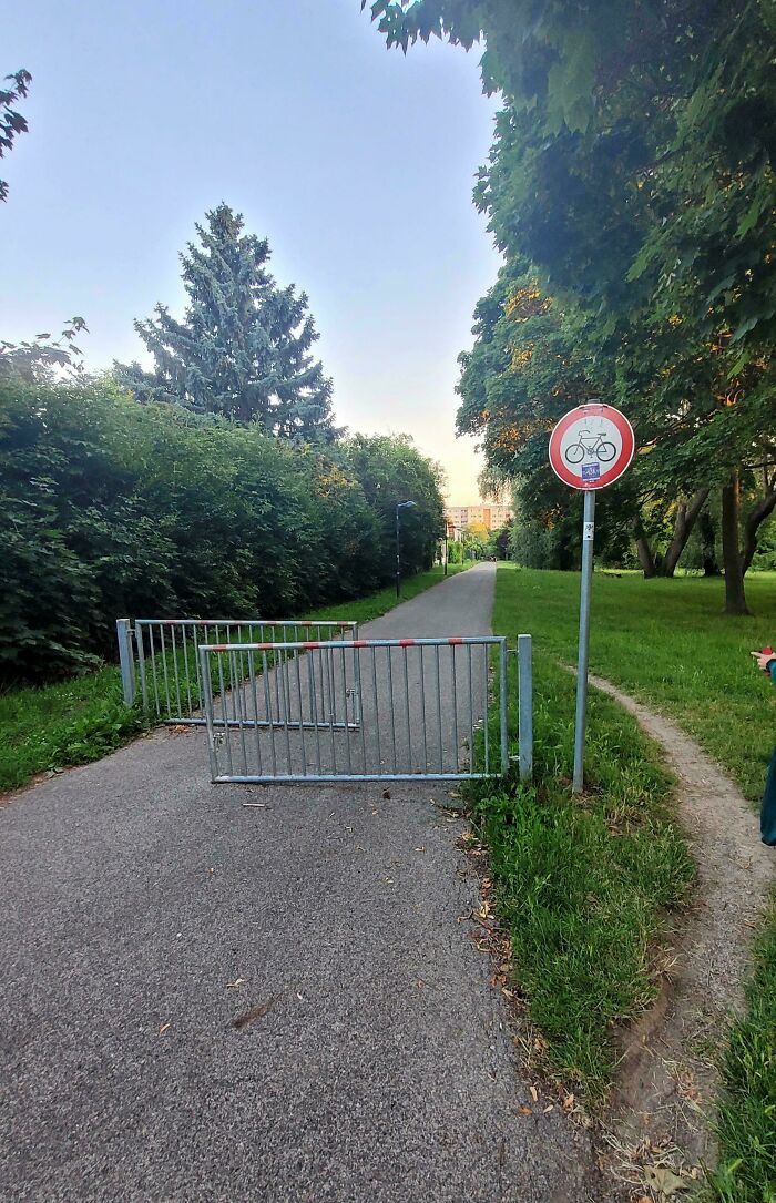 No Bikes Allowed? Fine, We’ll Walk The Shortcut!