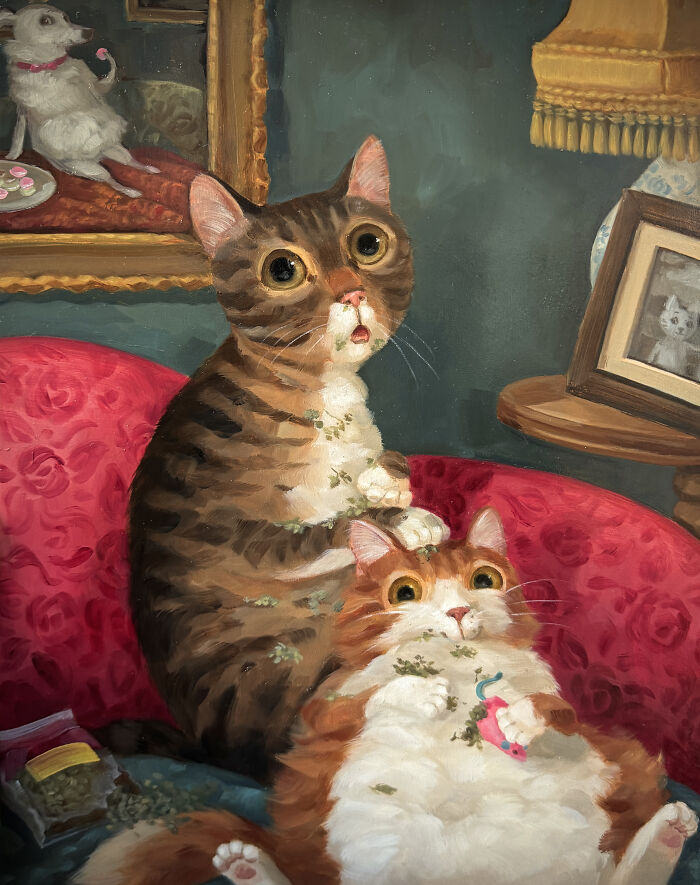 When They Found Catnip And Lost Their Minds