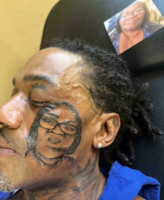 A Memorial Tattoo Meant to Honor Mom... Hmm