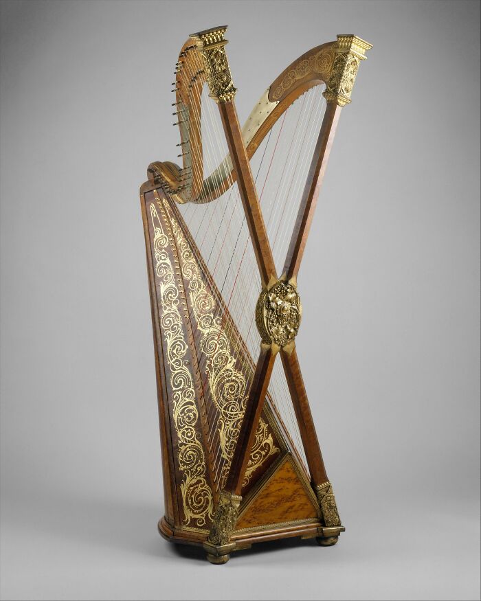 Double-Chromatic Harp: Two Sets Of Strings That Cross Like A Musical Dance