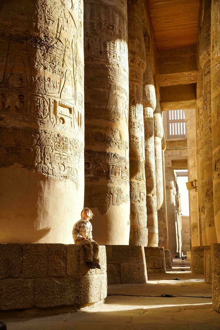 Gigantic Hypostyle Hall In Egypt: 134 Columns, Way Too Many Hieroglyphs