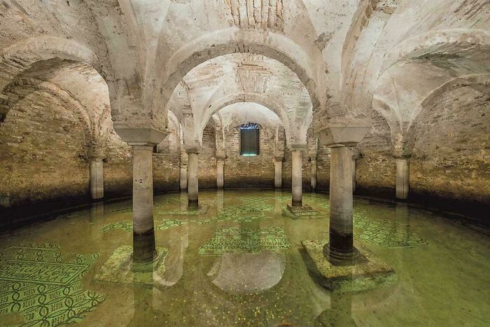 Flooded Crypt Beneath An Italian Basilica—10th Century Vibes