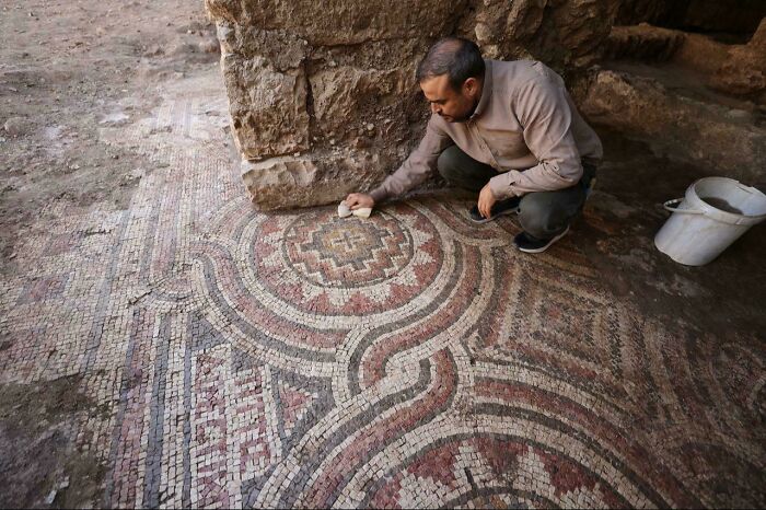 Byzantine Mosaic Found During A Cleanup—Surprise!