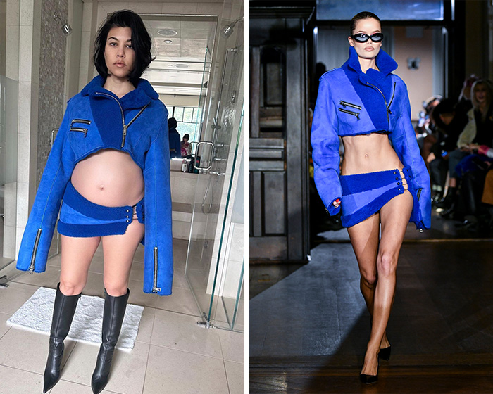 Kourtney Kardashian’s Bump-Friendly Biker Look
