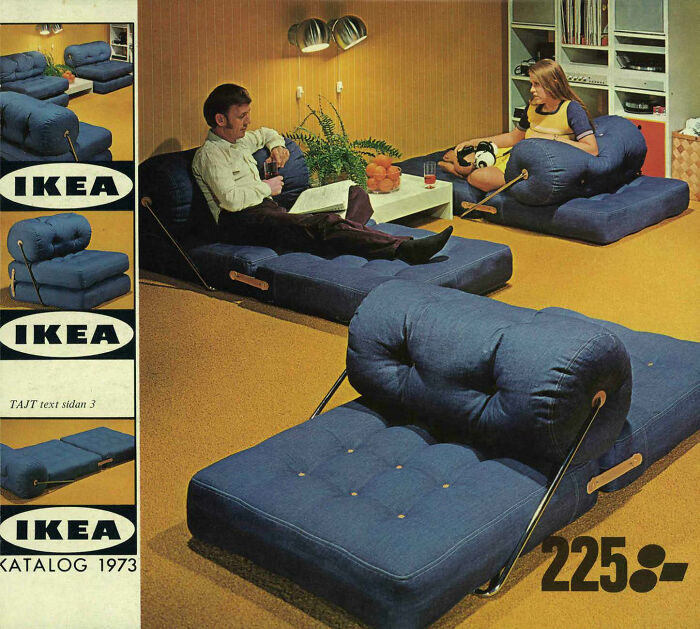 1973 IKEA Denim Transforming Couch: Vintage Jeans Level 100