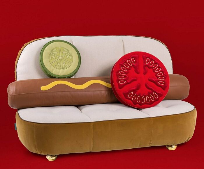 This Hot Dog Shaped Couch is Bun-believable