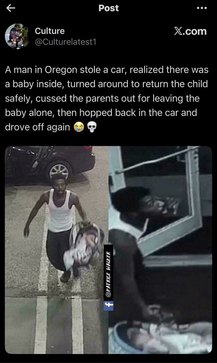 Turned Back To Save A Baby, Roasted The Parents, Then Peaced Out Like A Legend