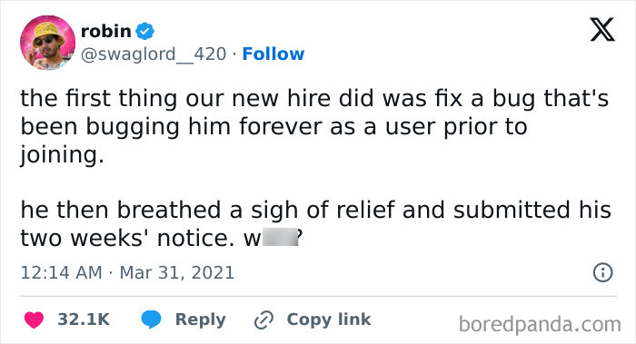 Mad Lad Fixes Bug Like A Boss