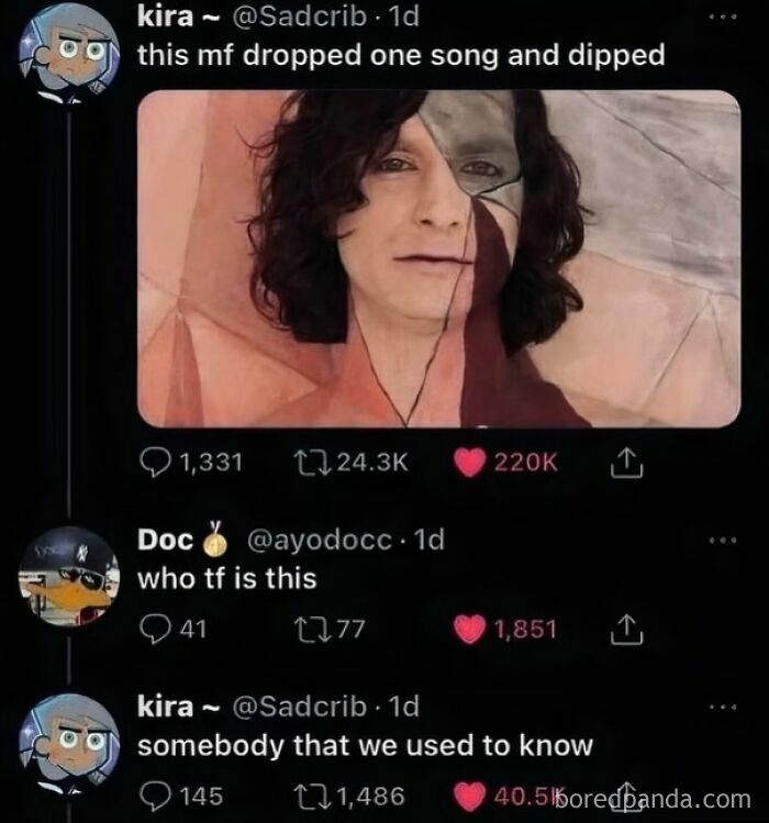 Somebody That I Totally Used To Know