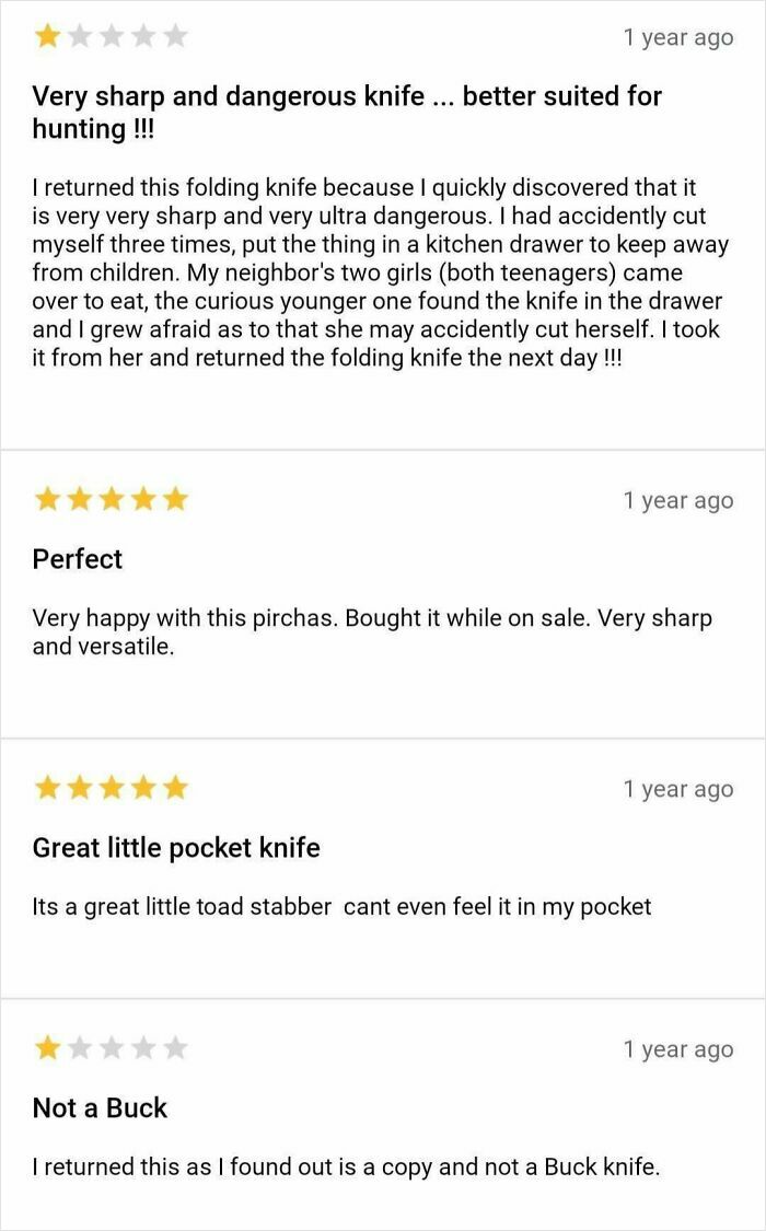 It's Too Sharp? Yep, That’s A Review!