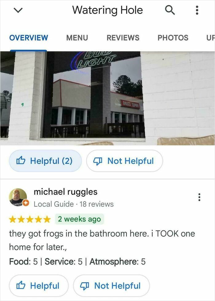 Post-Christmas Bar Search Leads To Hilarious 5-Star Review