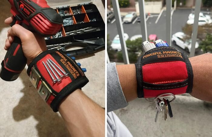 Magnetic Wristband That Turns Dad Into A Fix-It Pro (Or At Least Makes Him Look Like One)
