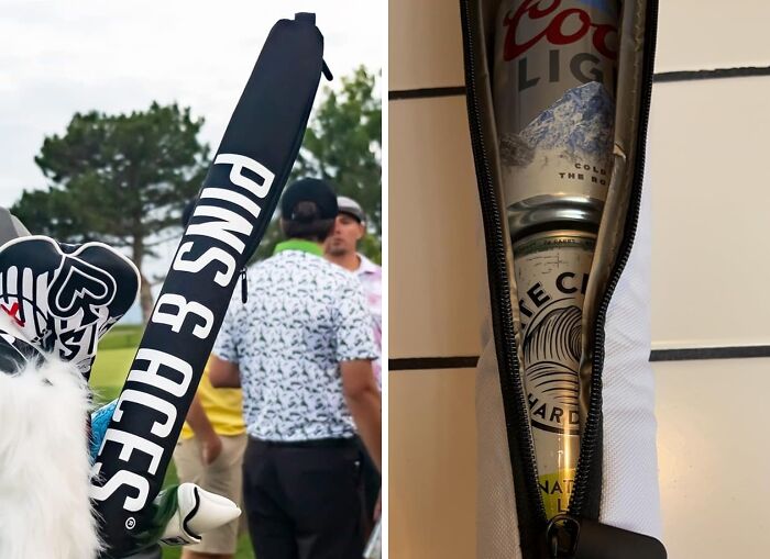 Pins & Aces Beer Sleeve Keeps Your Brews Ice-Cold All The Way From The Golf Course To The 19th Hole