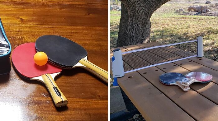 Turn Any Table Into A Ping-Pong Court With This Portable Paddle Set—Fun Times Guaranteed