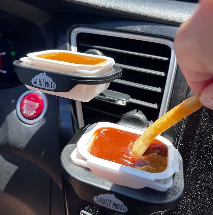 In-Car Sauce Holder For Drive-Thru Loving Dads Who Want Everything Within Reach (Especially The Sauces)