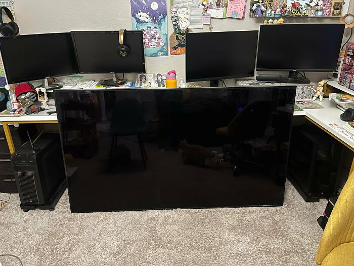 Looked Out the Window and—Whoa! 75" Samsung TV Just Chilling