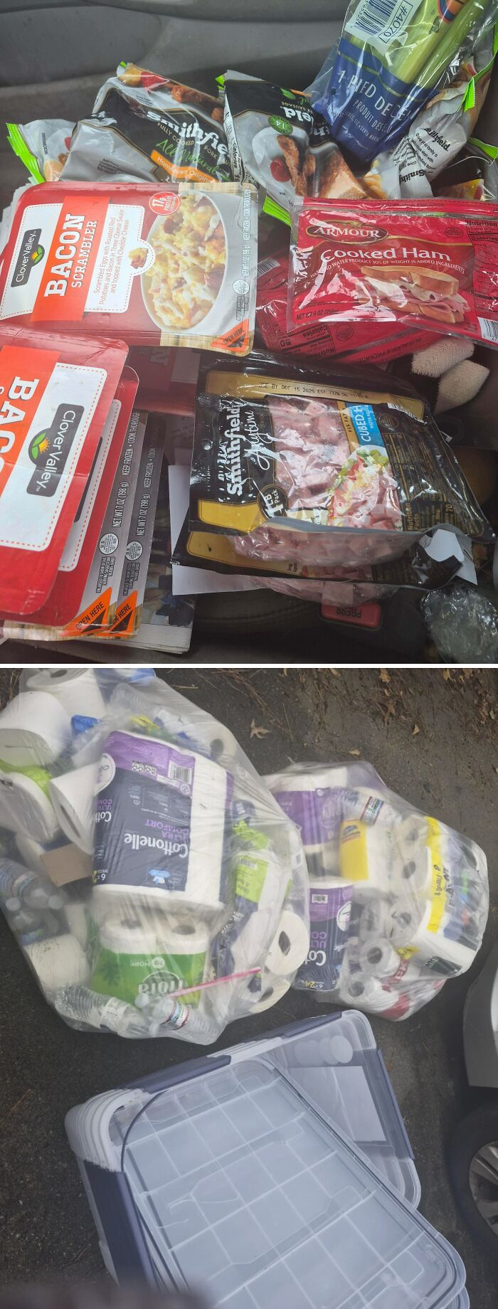 A Year’s Supply of Toilet Paper and Paper Towels—Dumpster Was Generous