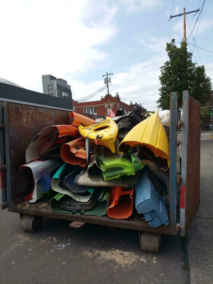 Anyone Need Like 20 Chopped Kayaks? Dumpster’s Got You Covered
