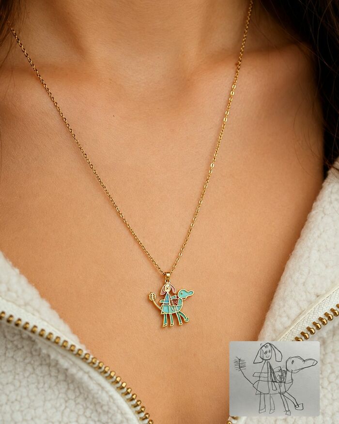 Wait, They Actually Turn Kids' Scribbles Into Jewelry? Yup!