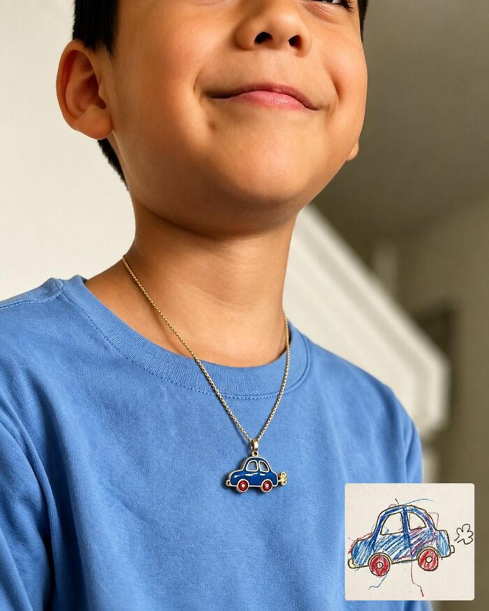 Wait, They Actually Turn Kids' Scribbles Into Jewelry? Yup!
