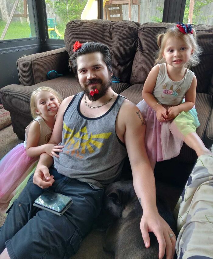 Introducing The ‘Salon’ Run By My Girls (And Dad’s The Client)
