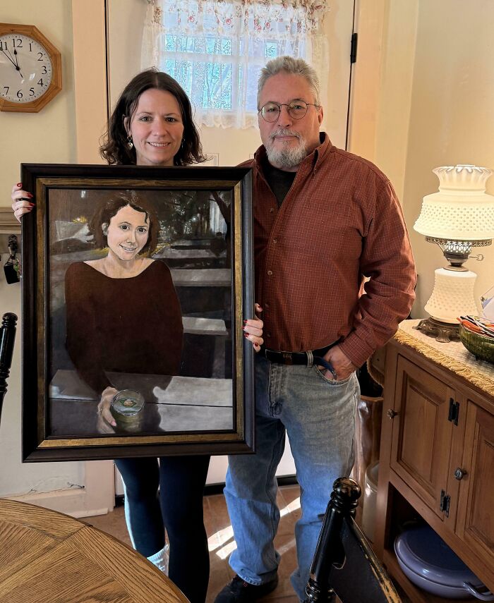 Dad Painted My Portrait And Nailed It