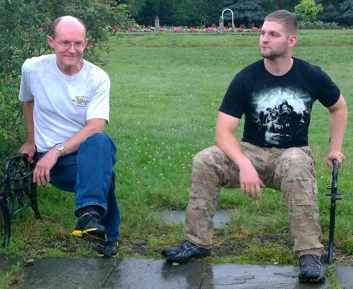 Invisible Bench? Dad And I Found It, And It’s Perfect For Silly Pics