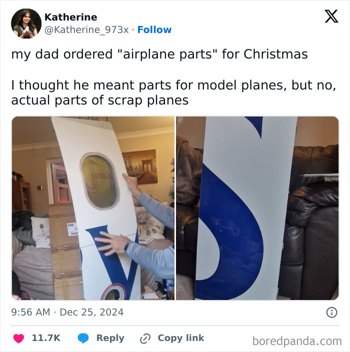 Coming Back From Vacation To Airplane Doors Installed By Dad