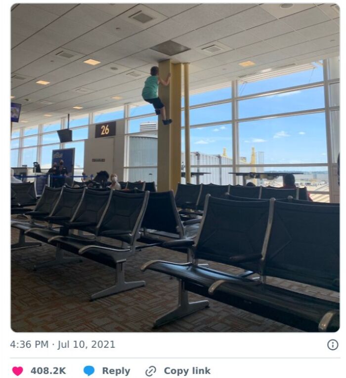 The Most Delighted Kid at the Airport