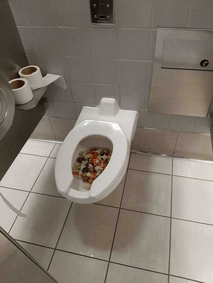 Toilet Filled With Veggies? Only at Pearson Airport